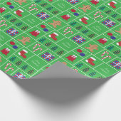 Grünes Weihnachtsmuster-Packpapier Geschenkpapier (Ecke)