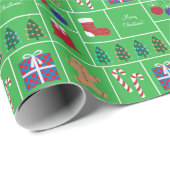 Grünes Weihnachtsmuster-Packpapier Geschenkpapier (Rolleneckpunkt)