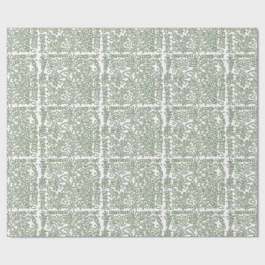 Grünes Weihnachtspapier Geschenkpapier (Flach)