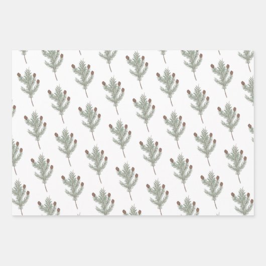 Grünes Weihnachtspapier Geschenkpapier Set (Vorderseite 2)