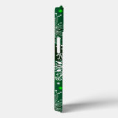 Grünes Weihnachtsschneeflockenmuster zehn harte Ex Case-Mate iPhone Hülle (Rückseite / Rechts)