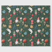 Grünes Weihnachtswrackpapier Geschenkpapier (Flach)