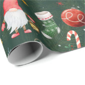 Grünes Weihnachtswrackpapier Geschenkpapier (Rolleneckpunkt)