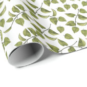 Grünes Weinbaupapier Geschenkpapier (Rolleneckpunkt)