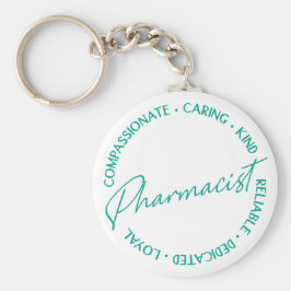 Grünes Weiß für Apothekernachweise Schlüsselanhänger