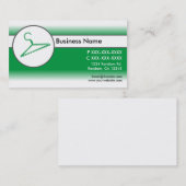 Grünes Weiß verblaßt Kleiderbügel-Visitenkarten Visitenkarte (Vorne/Hinten)