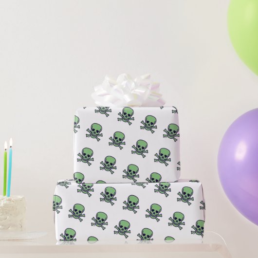 Grünes, weißes glänzendes Papier Geschenkpapier (Partygeschenke)