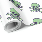 Grünes, weißes glänzendes Papier Geschenkpapier (Rolleneckpunkt)