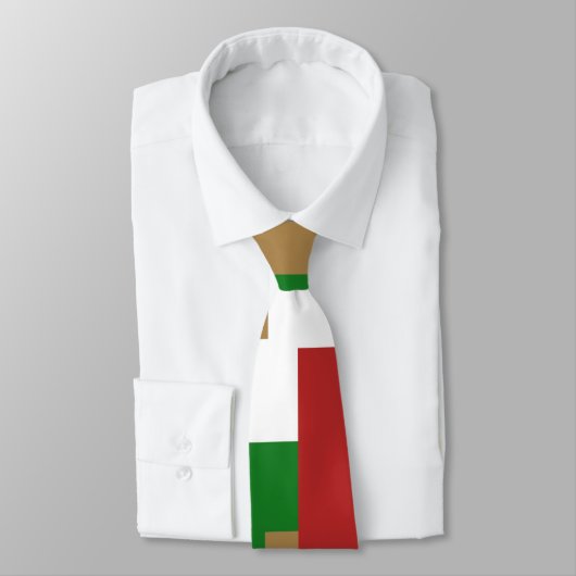 grünes weißes Gold und rote Blöcke Krawatte (Gebunden)