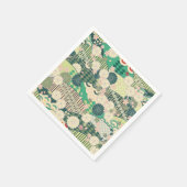 Grünes weißes japanisches Kimono-Deko Serviette (Ecke)