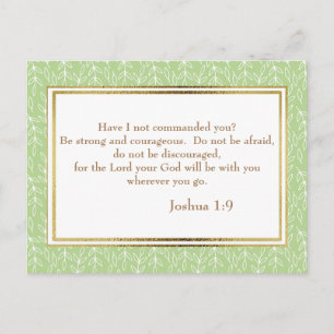 Grünes weißes Leaf Christliche Bibelverse Postkart Postkarte