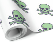 Grünes, weißes, mattes Papier Geschenkpapier (Rolleneckpunkt)