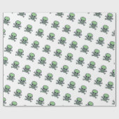 Grünes, weißes, mattes Papier Geschenkpapier (Flach)