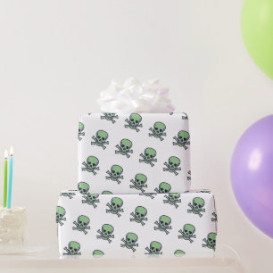 Grünes, weißes, mattes Papier Geschenkpapier