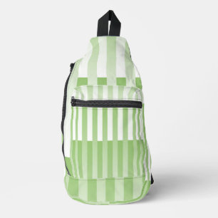 Grünes, weißes Muster Crossbody Bag