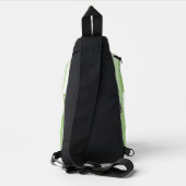 Grünes, weißes Muster Crossbody Bag (Rückseite)