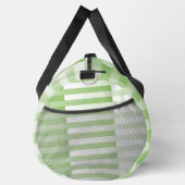 Grünes, weißes Muster Duffle Bag (Rechts)