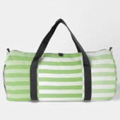 Grünes, weißes Muster Duffle Bag (Rückseite)