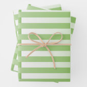 Grünes, weißes Muster Geschenkpapier Set (Beispiel)