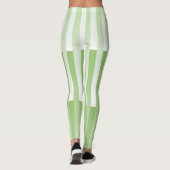Grünes, weißes Muster Leggings (Rückseite)