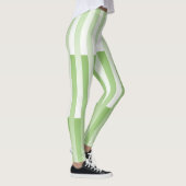 Grünes, weißes Muster Leggings (Rechts)