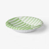 Grünes, weißes Muster Pappteller (Gewinkelt)