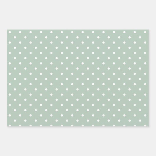 Grünes weißes Party Geschenkpapier Set (Vorderseite 2)