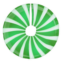 Grünes weißes Peppermint Swirl Weihnachtsbaumrock