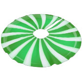 Grünes weißes Peppermint Swirl Weihnachtsbaumrock Leinenimitat Weihnachtsbaumdecke (Schrägansicht)