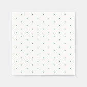 grünes weißes Polka-Dots-Musterpapier Serviette (Vorderseite)