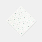 grünes weißes Polka-Dots-Musterpapier Serviette (Ecke)