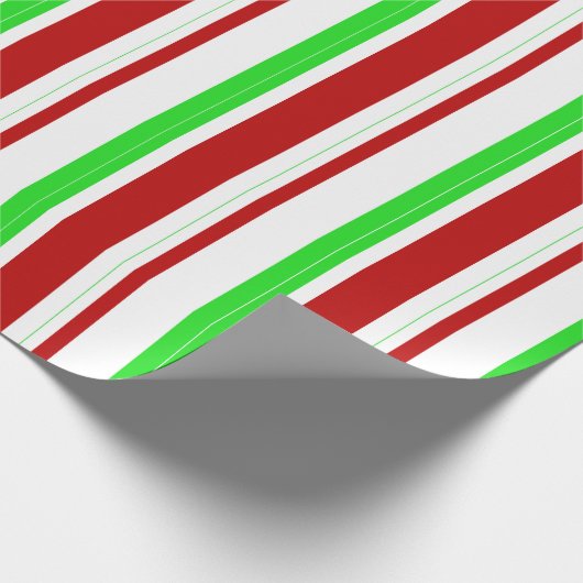 Grünes, weißes, rot gefärbtes Papier zum Umhüllen  Geschenkpapier (Ecke)