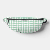 Grünes weißes Schachbrett Diamantmuster Bauchtasche (Ablage )