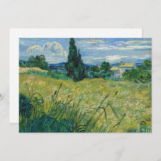 Grünes Weizenfeld mit Cypress | Vincent van Gogh (Vorne/Hinten)