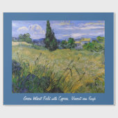 Grünes Weizenfeld mit Cypress, Vincent van Gogh. Geschenkpapier (Flach)