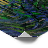 Grünes Weizenfeld mit Cypress - Vincent van Gogh Poster (Ecke)