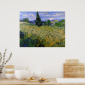 Grünes Weizenfeld mit Cypress - Vincent van Gogh Poster (Küche)