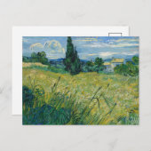 Grünes Weizenfeld mit Cypress | Vincent van Gogh Postkarte (Vorne/Hinten)