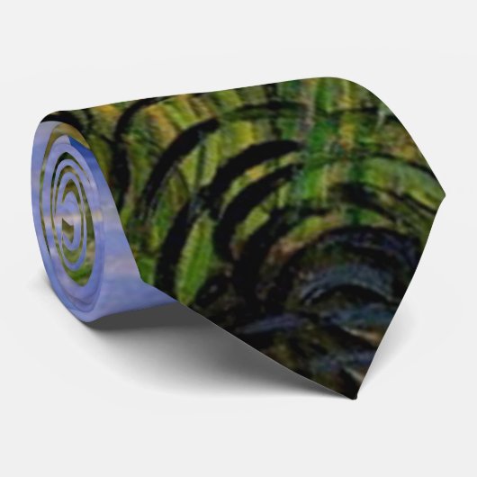 Grünes Weizenfeld mit Cypress von Van Gogh. Krawatte (Gerollt)