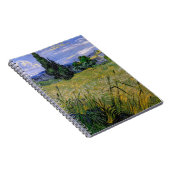 Grünes Weizenfeld mit Cypress von Van Gogh. Notizblock (Rechte Seite)
