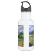 Grünes Weizenfeld mit Cypress von Van Gogh. Trinkflasche (Rückseite)