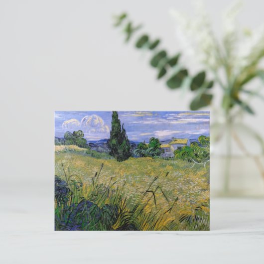 Grünes Weizenfeld mit Cypress von Vincent van Gogh (Stehend Vorderseite)