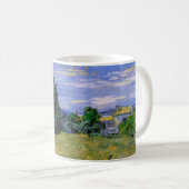 Grünes Weizenfeld mit Cypress von Vincent van Gogh Kaffeetasse (VorderseiteRechts)