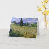 Grünes Weizenfeld mit Cypress von Vincent van Gogh Karte (Gelbe Blume)
