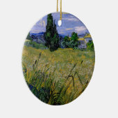 Grünes Weizenfeld mit Cypress von Vincent van Gogh Keramik Ornament (Rechts)