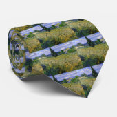 Grünes Weizenfeld mit Cypress von Vincent van Gogh Krawatte (Gerollt)