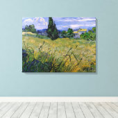 Grünes Weizenfeld mit Cypress von Vincent van Gogh Leinwanddruck (Insitu (Holzboden))