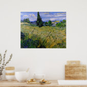 Grünes Weizenfeld mit Cypress von Vincent van Gogh Poster (Küche)