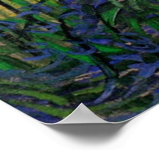 Grünes Weizenfeld mit Cypress von Vincent van Gogh Poster (Ecke)