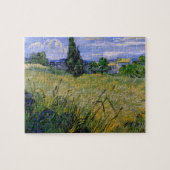 Grünes Weizenfeld mit Cypress von Vincent van Gogh Puzzle (Horizontal)